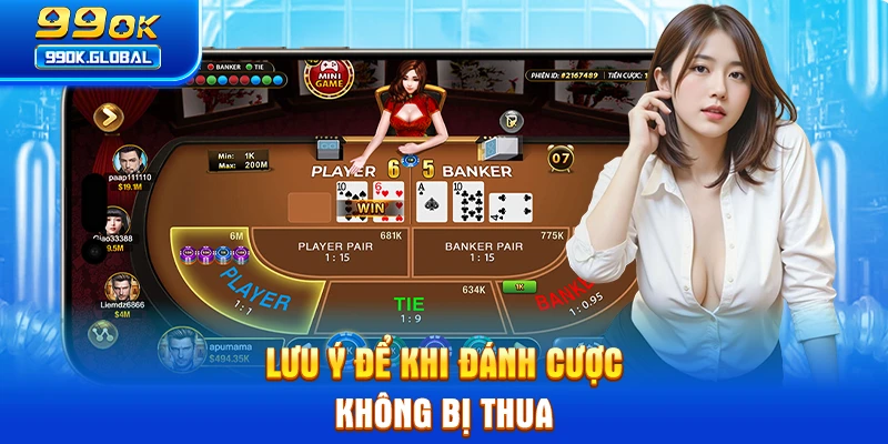 Lưu ý để khi đánh cược không bị thua